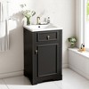 Mshliw Freestanding 20" Bathroom Cabinet with Ceramic Basin, Undermount Sink, Door Rack & Faux Drawer Design - 4 of 4