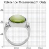 Slickblue Women’s Silver Ring, Oval Apple Green Conch Stone with Clear Accents, Polished Steel, Size 5–10 - 3 of 4
