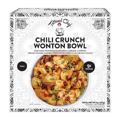 Tattooed Chef Vegan Frozen Chili Crunch Wonton Bowl - 8oz