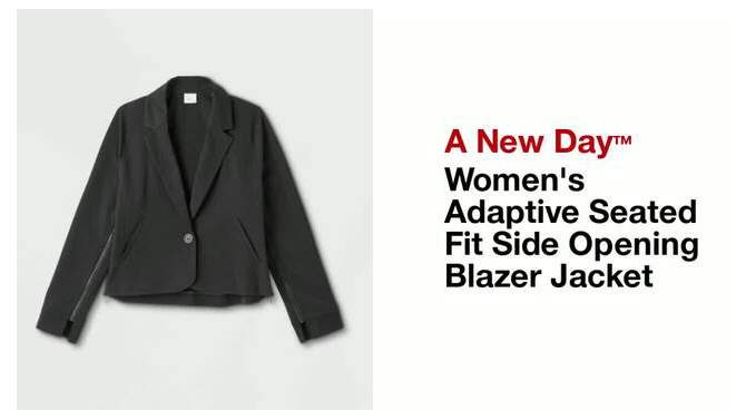 Women's Adaptive Seated Fit Side Opening Blazer Jacket - A New Day™, 2 of 6, play video