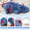 TITQWOP Dinosaur Plush Toy Pillow, Cute Stuffed Animal Toys, Soft Long Dinosaur Body Pillow Gift for Kids Boys Girls 28inch - 4 of 4