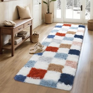 Indoor Modern Soft Fluffy Living Room Rugs, Plush Shaggy Non Slip Area Rug for Nursery Kids Room Bedroom - 1 of 4