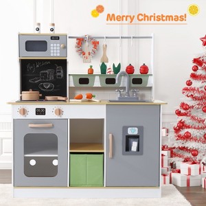 Wooden Play Kitchen, Children's Kitchen Set, Kids Kitchen Toy, Multifunctional Play Kitchen, Modern Design Play Kitchen - 1 of 4