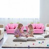 Tangkula Kids Sofa Cute Sofa Strawbwrry Sponge Filler Upholstered Lounge w/ Armrest - 2 of 4