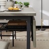 GlasFlength Folding Tables Space Saving Extendable Table with Adjustable Feet for Modern Homes Dining Room, Grey, 63.2"*35.5"*30.5" - 4 of 4