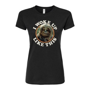 Women's - Star Wars - I Woke Up Like This Chewie Fitted Graphic T-Shirt - 1 of 2
