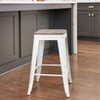 The Lakeside Collection Metal and Wood Counter Stool - Counter White - 2 of 3