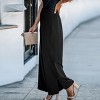 Women's Black High-Rise Wide Leg Dress Pants - Cupshe - 3 of 4
