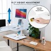 Electric Standing Desk Converter, Adjustable Tabletop Sit Stand Desk Riser with Single Monitor Mount, White - 4 of 4