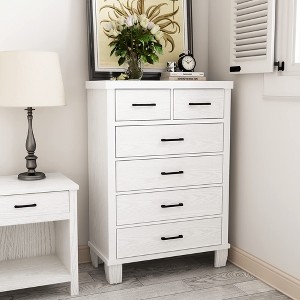 Dresser for Bedroom with 6 Drawers, 45" Tall Chests of Drawers with Storage - 1 of 4