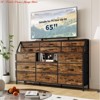 Entryway 14 Drawer Dresser for Bedroom, Fabric Chest of Drawers w/ Wooden Top, Large Storage Cabinet w/ Metal Frame - 2 of 4