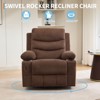 Recliner Chair - Oversized Manual Reclining Rocking Chair, 360 Swivel Glider with Cup Holder, Massage and Heat, Sofa for Adults, Living Room, Bedroom - 2 of 4