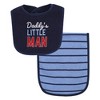 Hudson Baby Infant Boys Cotton Terry Bib and Burp Cloth Set, Daddys Little Man, One Size - 4 of 4