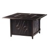 42" Square Aluminum 55000 BTUs Propane  Refined Fire Table with 2 Covers - Oakland Living
 - 2 of 4