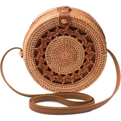 Paaaawaters Summer Straw Beach Bag - Woven Wicker Basket Vacation Purse - Gifts for Women