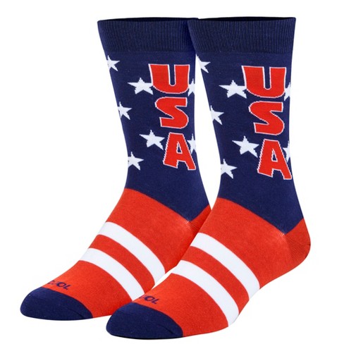 Cool Socks, Usa Stars, Funny Novelty Socks, Large