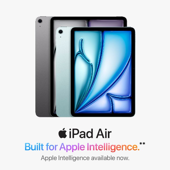 Apple iPad Pro
Built for Apple intelligence**
Apple intelligence available now.