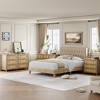 Rattan Dresser for Bedroom, 47.2" Wide Dresser, Boho Wide Drawer Dresser with Storage, Wooden Closet Dressers Chest of Drawers Freestanding - 4 of 4