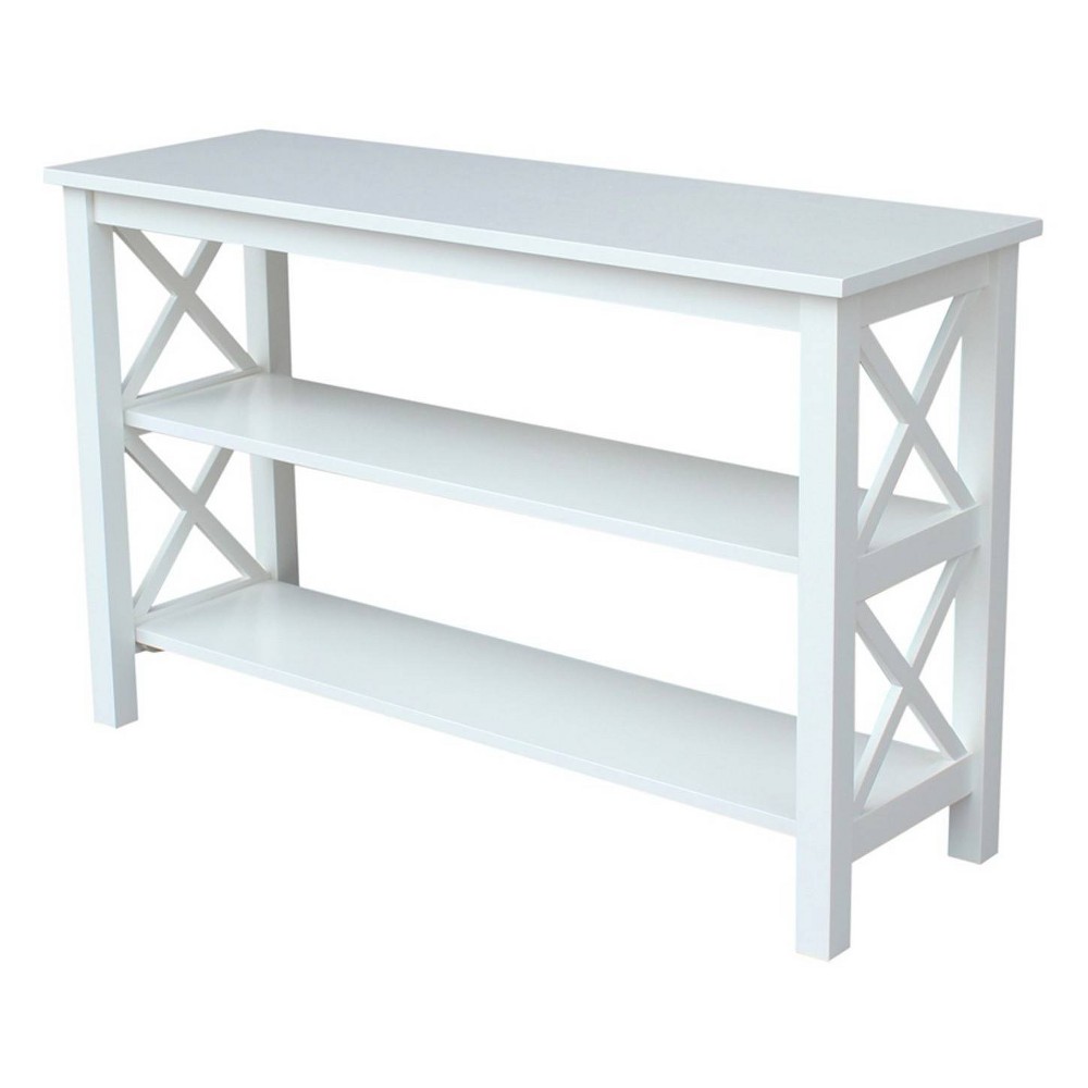 Photos - Coffee Table Hampton Console Table White - International Concepts: Hardwood Entryway Ta