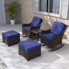 EAGLE PEAK Coastal Vista 3 Piece Patio Bistro Set with Side Table, Includes 2 Patio Chairs for Patio, Porch, Garden, Poolside - 2 of 4