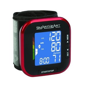 Smartheart Adult Cuff Wrist Digital Blood Pressure Monitor Black Device 1 Each - 1 of 4