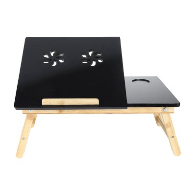 Coolpad Flip Top Adjustable Laptop Desk for Bed Tray Black - Mind Reader