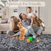 Acekool Washable Vintage Floral Area Rug, Non Slip Thin Low Pile Carpet for Living Room Bedroom Kitchen, Kid & Pet Friendly - 3 of 4