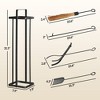 Aghana Digitals 5-Piece Metal Fireplace Tool Set: Brush, Poker, Shovel, Tongs & Stand - Compact, - 3 of 4