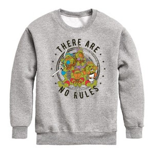 Boys' - Teenage Mutant Ninja Turtles - There Are No Rules Graphic Long Sleeve Fleece Sweatshirt - 1 of 4