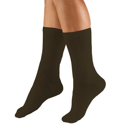 Truform Compression Socks, 15-20 mmHg, Men's Crew Length Mid-Calf Cushion Foot Socks