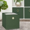 Racxily 4 Pack Collapsible Fabric Cube Storage Bins, cube organizer bins(10.5" x 10.5") - 2 of 4