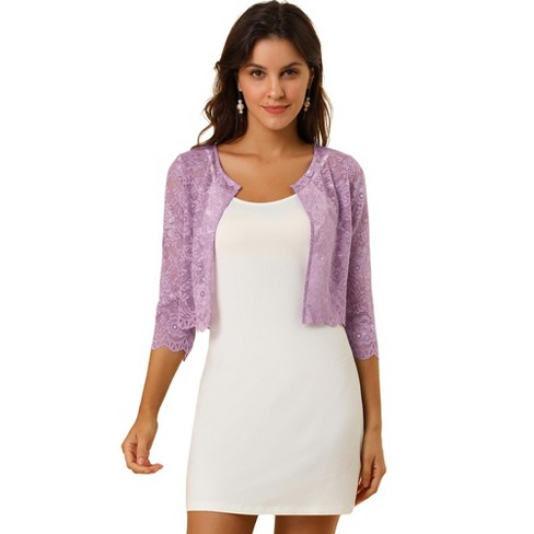 Purple bolero jackets store for evening dresses