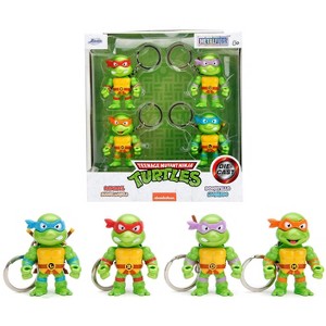 Set of 4 Diecast Figure Key Chains "Teenage Mutant Ninja Turtles" TV Series "Metalfigs" Series Diecast Models by Jada - 1 of 4