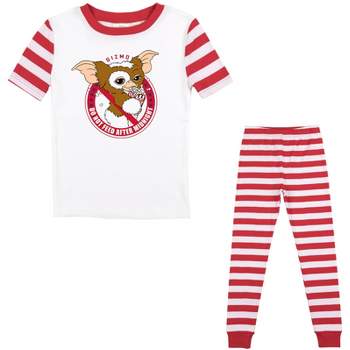 Gremlins Gizmo Do Not Feed After Midnight Boy's Red & White Striped Sleep Set