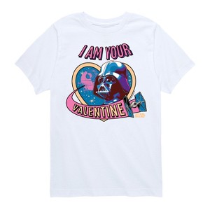 Boys' - Star Wars - I Am Your Valentine Darth Vader Short Sleeve Graphic T-Shirt - 1 of 4
