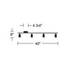 Pro Track Vester 4-Light Heads LED Wall or Ceiling Track Fixture GU10 Dimmable Flexible Directional Black Modern Kitchen Bathroom Dining Room 40" Wide - 4 of 4