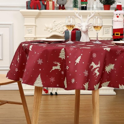 Christmas Tablecloth - Festive Waterproof Table Cover for Holiday Gatherings