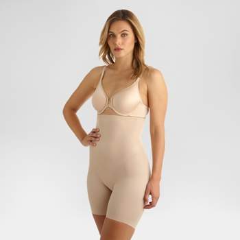 Slimshaper By Miracle Brands Women's High-waisted Tummy Tuck Thigh Slimmer  - Warm Beige Xl : Target
