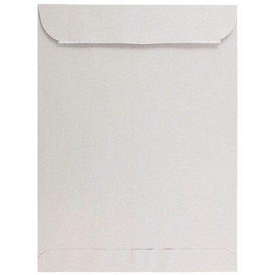 JAM Paper 10 x 13 Open End Envelopes w/Peel and Seal Closure Light Grey Kraft 12931116C