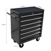 6-Drawer Tool Chest Organizer with Locking Wheels – Black Rolling Storage Cabinet for Garage, Workshop, or Warehouse - 3 of 4