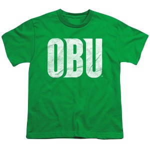 Oklahoma Baptist University Distressed Primary Logo Kids T-Shirt For Youth Kelly Green - 1 of 4