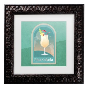 Trademark Fine Art - Emel Tunaboylu  Kokteyl Pina Colada Matted Framed Art - 1 of 4