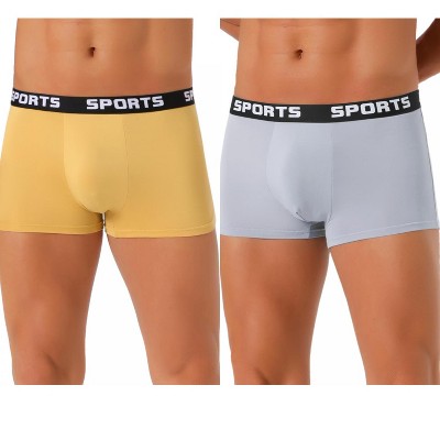 INSPIRE CHIC Men's 2 Pack Lightweight Short Leg Stretch Underwear Briefs