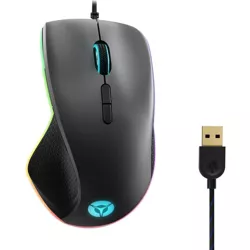 Lenovo Legion M500 RGB Gaming Mouse-WW - Pixart 3389 - Cable - Iron Gray, Black - USB 2.0 - 16000 dpi - Scroll Wheel - 7 Programmable Button(s)