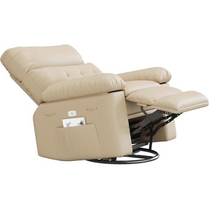 Acekool Power Recliner Chair with Heat & Massage, Swivel Rocker, USB Port, Cup Holders, Side Pockets, Extra-Wide Seat, Living Room - 1 of 4