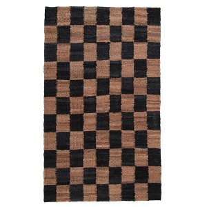 Anji Mountain Carlsen Jute Area Rug Brown/Charcoal - 1 of 4
