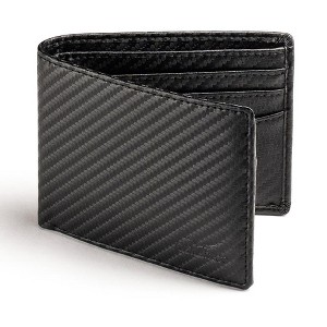 Men's Genuine Leather Slim Bifold RFID Wallet - 1 of 4