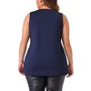 Agnes Orinda Women's Plus Size Sleeveless Front Sparkle Glitter Sequin V Neck Tank Top - 4 of 4