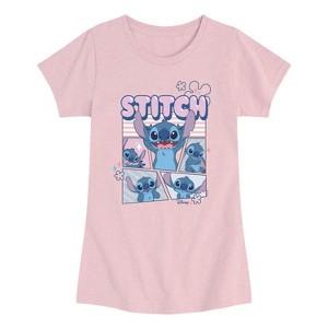 Girls' - Disney - Moods Of Stitch Fitted Short Sleeve Graphic T-Shirt - 1 of 3