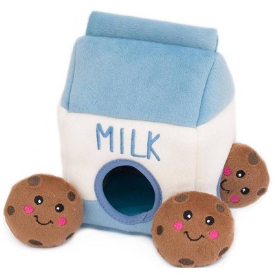 ZippyPaws Burrow Milk and Cookies Dog Toy - M